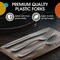 Exquisite Polished Plastic Silverware – 150 Pcs Heavy Duty Cutlery Set – 50 Each of Forks, Knives & Spoons – Disposable Utensil Set for Parties, Events & Catering – Flatware Set by Party Solids